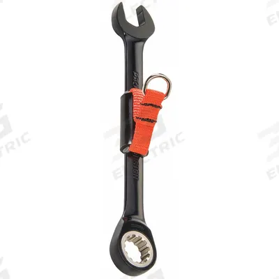 PROTO Combination Wrench: Alloy Steel, Black Chrome, 9/16 in Head Size, 7 1/2 in Overall Lg - SAE Spline Tether-Ready Ratcheting Combination Wrenches