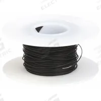 OK INDUSTRIES Spooled Wrapping Wire: 100 ft Overall Lg, 28 AWG Conductor Size, Black (MPN R28BLK-0100). Key specifications — Manufacturer Part Number: R28BLK-0100; Brand: OK INDUSTRIES; Conductor Insulation Material: PVDF; Standards: UL 1422; Series: Kynar®; Wire Type (Not for Merchandising): Standard Wire Jacket.