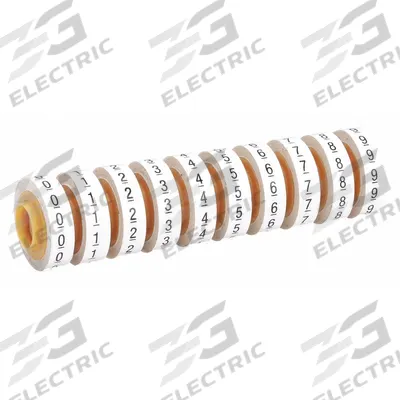 3M Wire Marker Tape Refill: 0 to 9, Black on White, 5,760 Labels, Polyester Film - Wire Marker Dispenser Replacement Rolls