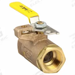 APOLLO Manual Two-Way Ball Valve: 1 in, Bronze, Straight, FNPT x FNPT, 600 psi Max. Pressure (CWP) (MPN 75-105-01). Key specifications — Brand: APOLLO; Handle: Locking Lever.