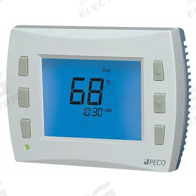 PECO Low Voltage Thermostat: Heat and Cool, Auto and Manual, 5-1-1/5-2/7 Day - Standard Thermostats