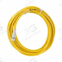 Cordset: 3 pin M12, PVC, 16 3/8 ft Cable Lg (MPN CSAS3F3CY2205). Key specifications — Brand: EATON; Cable Jacket Material: PVC; End 1 Connection Type: 3 pin M12.