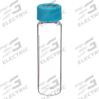 QORPAK Vial with Cap: 7.5 mL, Includes Closure, Thermoset, 17 mm Body Dia, Square, Colorless, Sample (MPN GLC-00984). Key specifications — Body Color: Colorless; Screw Closure Size: 15-425 mm; Brand: QORPAK; Bottom Shape: Square; Self-Standing: Self-Standing.