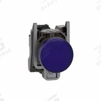 SCHNEIDER ELECTRIC Pilot Light: 22 mm Panel Mounting Size, Blue, LED, XB4 Series (MPN XB4BVM6). Key specifications — Series: XB4; Brand: SCHNEIDER; Includes Push-To-Test: No Push-To-Test Included.
