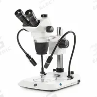 GLOBE SCIENTIFIC Microscope: Stereo, Binocular, 6.5X to 55X, 35.4 mm Optical Field of View, 110 mm (MPN ENZ-1703-PG). Key specifications — attr1026048: GLOBE SCIENTIFIC; attr1026068: 55X; attr1026078: 6.5X to 55X; attr1026095: 110 mm.