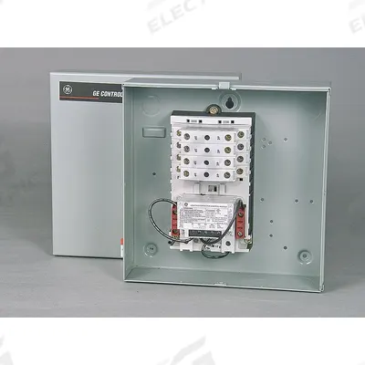 GE Lighting Magnetic Contactor: 8 Poles, 277V AC, 30 A - Enclosed Mechanically Held Lighting Contactors