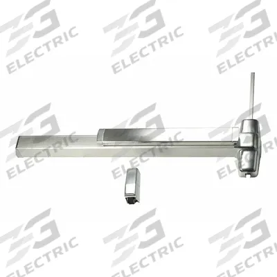 VON DUPRIN Surface Vertical Rod: 3 ft Max Door Wd - Surface Vertical Rod Push Bars