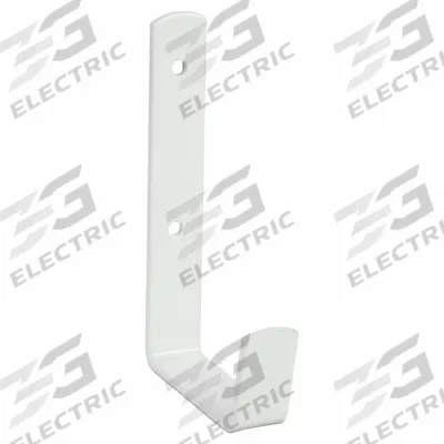 MONROE PMP Hook: Screw, 50 lb Wt Capacity, 1 Points per Hook, White, 4 1/4 in Projection - Wall Mount Utility Hooks