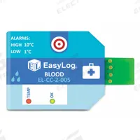 LASCAR Data Logger: 0%to 100% Relative Humidity Measured, -22°F to 158°F, -30°C to 70°C, USB, 10 PK (MPN EL-CC-2-005 PK10). Key specifications — Interface: USB; Parameters Measured: Temperature °F; Brand: LASCAR; Features: Blood and Platelets transportation; Software Options: Software Available Separately; Data Logger Type: Temperature.