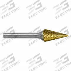 SGS PRO Carbide Bur: Pointed-End Cone, SM-43, Double Cut, 1/8" x 5/8" Head, 1/8" Shank (MPN 15740). Key specifications — Trade Number: SM-43; Brand: SGS PRO.