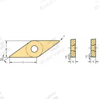 WALTER Diamond Turning Insert: VCMW332-RK6 WKK10S, VCMW160408-RK6 WKK10S (MPN 6651600). Key specifications — attr257732: VCMW332-RK6 WKK10S; attr257733: VCMW160408-RK6 WKK10S.