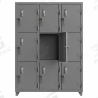 STRONG HOLD Locker: 54 in x 18 in x 75 in, 3 Tiers, 3 Units Wide, 9 Lockers, 18 in x 24 in, Steel (MPN 4.66-9D-18-3T-EK-L). Key specifications — Mounting Style: Surface; Brand: STRONG HOLD; Handle Type: Swing; Locker Color: Gray; Mounting Location: Freestanding; Locker Material: Steel; Frame Assembled: Assembled; Lock Type: Electronic Keypad.