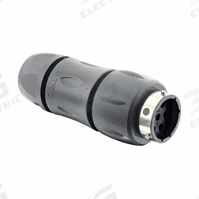 SOURIAU Electrical Connector: Trim Trio UTGX 14, In-Line Receptacle with Cable Gland - Trim Trio UTGX Harsh Environment Circular Connectors
