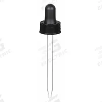Cap: 22 mm Dia, Black, Polypropylene, Unlined, 22-400 mm Screw Closure Size, 12 Closures Included (MPN CAP-05744). Key specifications — Closure Type: Dropper; Clarity: Colored; Product Type: Dropper Assembly; Septa Included: No; Vented: No; Screw Closure Size: 22-400 mm; Brand: QORPAK; Closure Color: Black.