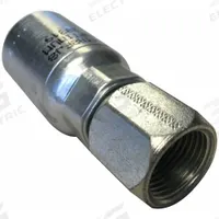 AEROQUIP Crimp Hose Fitting: Carbon Steel, Straight, -4 For Hose Dash Size, Female x Female, Swivel (MPN 4TA6FJ4). Key specifications — Fitting Gender: Female x Female; Fitting Connection Type: JIC x Crimp; Thread Size: 9/16"-18; For Hose Dash Size: -4; Brand: AEROQUIP.