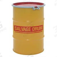 APPROVED VENDOR Salvage Drum: Steel, 30 gal, Bolt Ring, 18 ga / 16 ga / 18 ga, Salvage Drum, Steel (MPN HM3001). Key specifications — Drum Material: Steel; Drum Head Type: Open Head; UN Rating Solids: 1A2/X235/S; UN Rating Liquids: 1A2/Y1.5/150; Drum Message Text: Salvage Drum; Closing Ring Material: Steel; For Holding: Solids; Brand: APPROVED VENDOR.