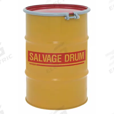 APPROVED VENDOR Salvage Drum: Steel, 30 gal, Bolt Ring, 18 ga / 16 ga / 18 ga, Salvage Drum - Steel Salvage Drums