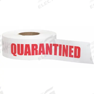 APPROVED VENDOR Barricade Tape: 1,000 ft Lg, 3 in Wd, Quarantined Legend, Polyethylene - Restricted Access Messaging Barrier Tape