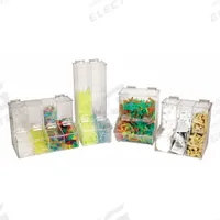 Bin: 6 5/8 in Overall Wd, 8 1/2 in Overall Ht, 8 1/2 in Overall Lg, Acrylic, Clear, Lab Consumables (MPN HS23403). Key specifications — Material: Acrylic; Mounting Location: Benchtop; Color: Clear; Product Type: Storage Bin; Total Holding Capacity: Lab Consumables; Brand: HEATHROW SCIENTIFIC.