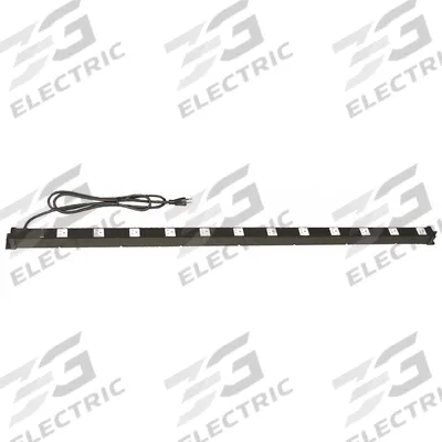 PRO-LINE Power Strip: 49 in Overall Wd, 1 1/2 in Overall Dp, Aluminum - Power Strips & Mounting Panels for Workbenches
