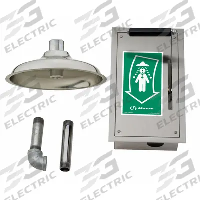 HAWS Plumbed Shower: Fully Recessed, Ceiling Mnt, Stainless Steel Sprayhead - Recessed Ceiling-Mount Showers