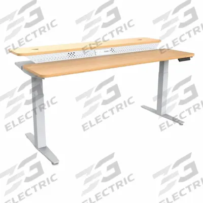 VERSADESK Electric Sit-Stand Desk: Maple, Wood, 60 in Overall Wd, 30 in Overall Dp - Electric Adjustable-Height Desks