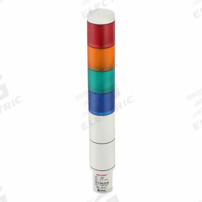 FEDERAL SIGNAL Tower Light Incandescent Assembly: 5 Tier, Amber/Blue/Clear/Green/Red - Five-Tier Tower Light Assemblies
