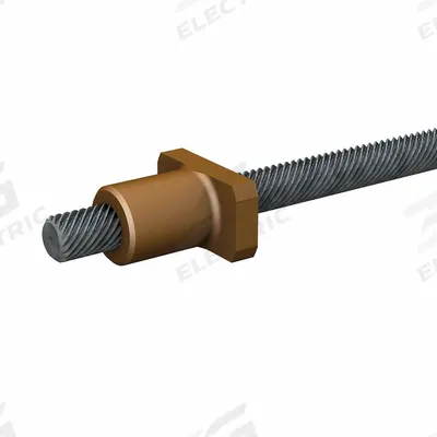 PBC LINEAR Precision Lead Screw: Lead Screw and Nut Assembly, Std, PTFE, Stainless Steel - Precision Lead Screws with Standard Nuts
