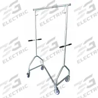 APPROVED VENDOR Garment Rack: 2 Hooks, 1 Rod Rods, 72 3/4 in Overall Ht, 74 1/2 in Overall Wd, Steel (MPN 5CHV7). Key specifications — Color: Gray; Finish: Galvanized; Material: Steel; Foot Type: Casters.