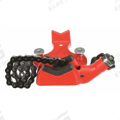 RIDGID Bench Chain Vise: 0.25 in – 6 in Pipe Size Range, Metal, Bender/Pipe Rest - Bench Chain Vises
