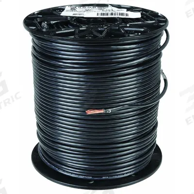 SOUTHWIRE Hookup Wire: 10 AWG Conductor Size, Black, 500 ft Overall Lg - Machine Tool Wires