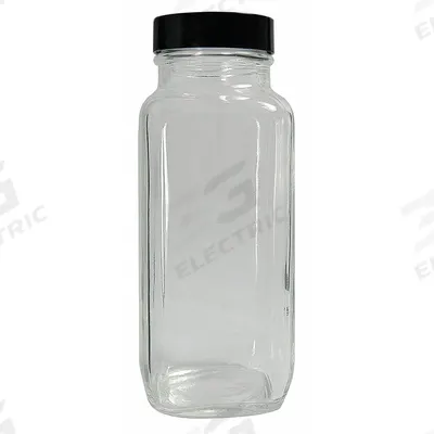 QORPAK Mixing/Storage/Sampling Bottle: 120 mL, 33-400, Polypropylene, PTFE, Colorless - Rectangular Glass Lab Bottles