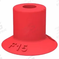 PIAB Vacuum Pad: Flat, w/o Adapter, 45.72 mm Pad Dia, Food Grade Silicone Rubber, Red, 50A, F15 (MPN F15.20). Key specifications — attr1019136: F15.20; attr1019138: PIAB; attr1019139: 50A.