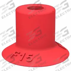 PIAB Vacuum Pad: Flat, w/o Adapter, 45.72 mm Pad Dia, Food Grade Silicone Rubber, Red, 50A, F15 (MPN F15.20). Key specifications — attr1019136: F15.20; attr1019138: PIAB; attr1019139: 50A.