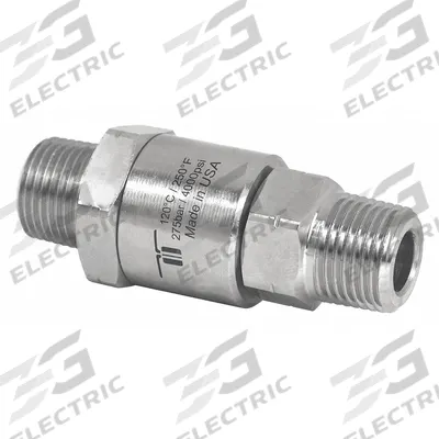 MOSMATIC Rotary Union: Straight, Nickel-Plated C38500 Brass, 1 Passages, 1/2 in Stationary Port - Brass Rotating Joints & Unions