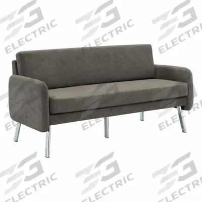 OFFICE STAR PRODUCTS Sofa: Gray, Gray, Polyester, Metal, 58 in Seat Wd, 18 1/2 in Seat Dp (MPN SL5603-SK2) - Sofas