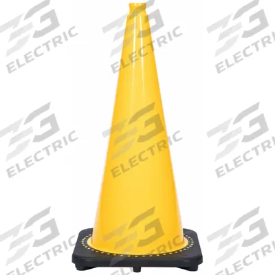 APPROVED VENDOR Traffic Cone: MUTCD/NCHRP-350, 28 in Cone Ht, Yellow, Non-Reflective, PVC - Traffic Cones for Non-Roadway Use