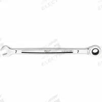 MILWAUKEE Combination Wrench: Steel, Chrome, 7 mm Head Size, 5 1/4 in Overall Lg, Std (MPN 45-96-9307). Key specifications — attr309600: 7 mm; attr309611: Chrome; attr309610: Steel; attr309604: No; attr309612: No; attr309613: No; attr324932: MILWAUKEE.