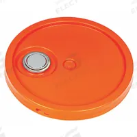 BASCO Pail Lid: Gasketed/Snap-On/Spout/Tear Tab, 12 1/4 in Overall Dia, Orange, Plastic (MPN ROP2100CVR-F-TT-OR). Key specifications — Brand: BASCO; Compatible Grainger Part Number: 55KZ01; Material: Plastic.