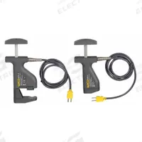 FLUKE Pipe Clamp Temperature Probe: -20°F to 300°F /-29°C to 149°C, ±1.9°C/±3.4°F, Type K, Clamp Tip (MPN 80PK-18). Key specifications — Brand: FLUKE; Accuracy: ±1.9 °C; Handle Type: Straight.