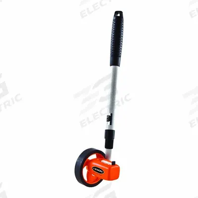 KESON Measuring Wheel: 9,999 ft Range, Adj Handle Handle, Spoked Single Wheel - Mechanical Indoor-Outdoor Measuring Wheels