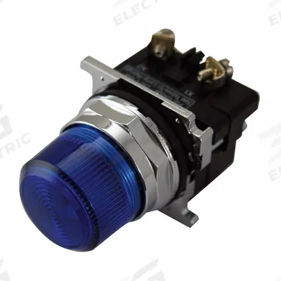 EATON Pilot Light: 30 mm Panel Mounting Size, Blue, Incandescent - Incandescent Pilot-Lights