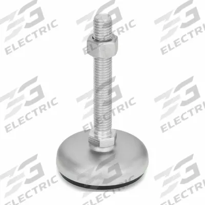 JW WINCO Male-End Leveling Mount: Swiveling Stud, 1/2"-13 Thread Size, 3.94 in - Non-Skid Male Leveling Mounts