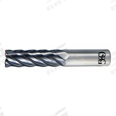 OSG Square End Mill: Carbide, EXO Coated, 6 Flute, 1/2" Mill Dia, 5/8" LOC - Fast-Cutting Carbide Square End Mills for Stainless Steel & Super Alloys