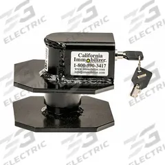 CALIFORNIA IMMOBILIZER Pintle Lock Ring: 5 1/2 in Overall Lg, 5 x 5 in Plate Covers Pintle Ring (MPN CI00700)