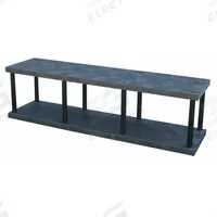 STRUCTURAL PLASTICS Plastic Shelving: 96 in x 24 in, 27 in Overall Ht, 2 Shelves (MPN ST9624B). Key specifications — Resistance Properties: Corrosion-Resistant; Frame Material: Plastic; Shelving Material: High Density Polyethylene; Brand: STRUCTURAL PLASTICS.