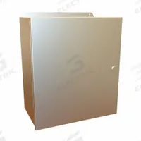 HAMMOND Electrical Enclosure: Stainless Steel, 16 in x 14 in x 8 in, NEMA 12/13/3R/4/4X, w/Panel (MPN EJ16148SS). Key specifications — Brand: HAMMOND; Closure Method: Latches; Enclosure Material: Stainless Steel; Knockouts: Not Included; Includes Inner Panel: with Inner Panel Included.