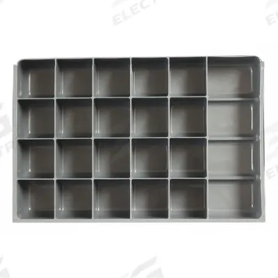 DURHAM MFG Compartment Drawer Insert: 13 3/8 in x 9 1/4 in x 2 in, 21 Compartments - Inserts for Small Compartmented Boxes