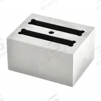 OHAUS Modular Block: Anodized Aluminum, 1 7/8 in Overall Wd, 2 3/4 in Overall Lg, 2 Wells (MPN 30400161). Key specifications — Product Type: Dry Bath Block; Includes Thermometer Well: Yes; Material: Anodized Aluminum; Brand: OHAUS.