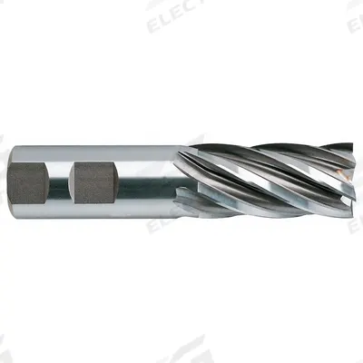 YG-1 Square End Mill: High Speed Steel, TiCN Coated, 6 Flute, 1" Mill Dia, 2" LOC - General Purpose High-Speed Steel Square End Mills